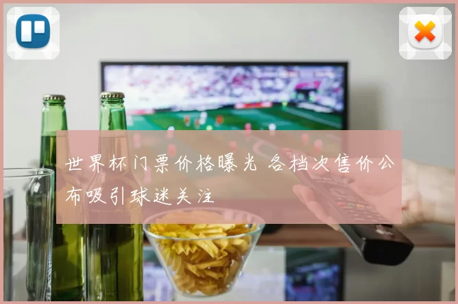 世界杯门票价格曝光 各档次售价公布吸引球迷关注